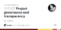 Project governance and transparency · Issue #17107 · mastodon/mastodon